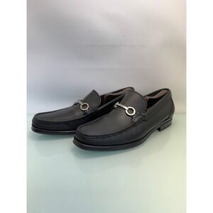 Cordoba Milano by Sandro Moscoloni Black Leather Horsebit Loafers Moc Toe 10.5